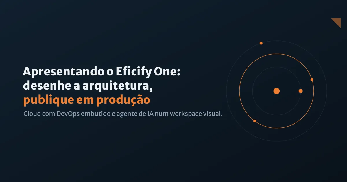 Apresentando o Eficify One: desenhe a arquitetura, publique em produção