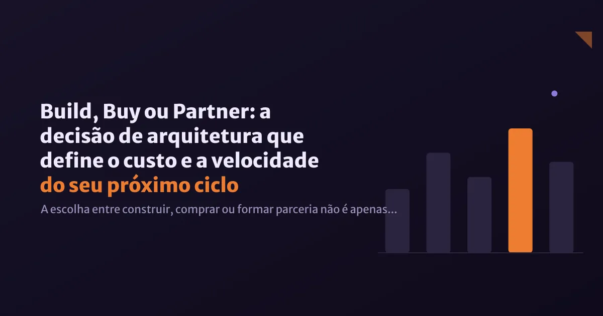 Mesa de reunião corporativa com três caminhos representados por placas indicativas, ambiente moderno de tecnologia