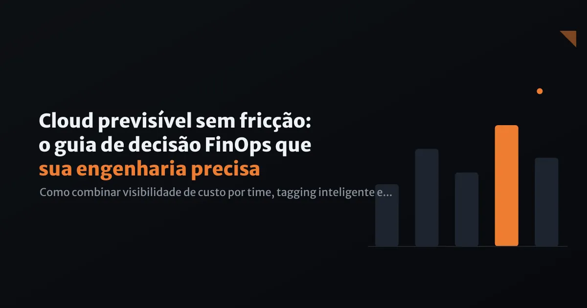 Mão segurando um tablet com gráfico de custos de cloud subindo, ao lado de ícones de infraestrutura em nuvem