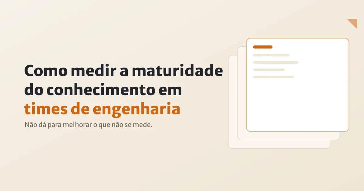 Ilustração de escala de maturidade do conhecimento com níveis e métricas