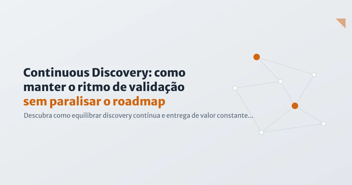Pessoas em uma sala de reunião observando um quadro Kanban com validações e marcos de roadmap, com laptops e gráficos ao fundo