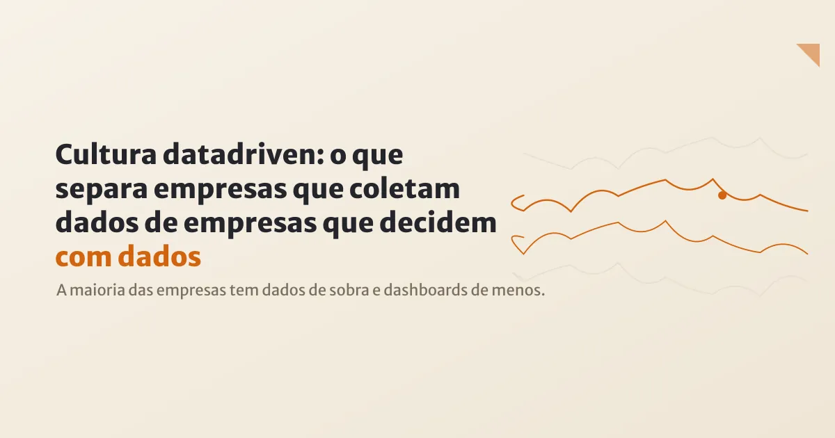 Mesa de reunião corporativa com múltiplas telas exibindo gráficos e dashboards de dados, com profissionais analisando informações