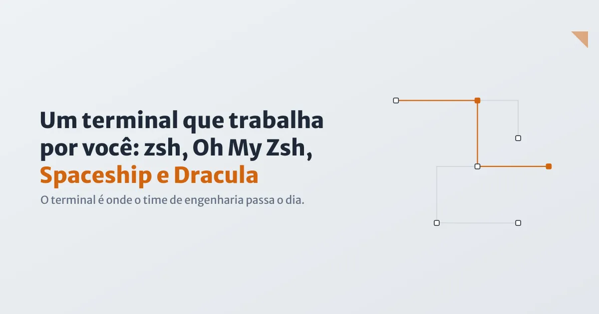 Estação de trabalho de uma pessoa desenvolvedora com um terminal colorido e personalizado na tela